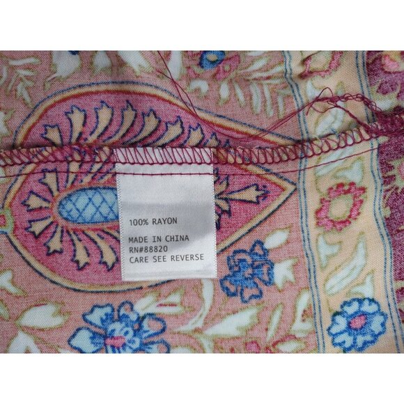 Haute Hippie Sleeveless Floral Smocked Top XL, Rayon Multicolor Boho Style NWT - Picture 4 of 8